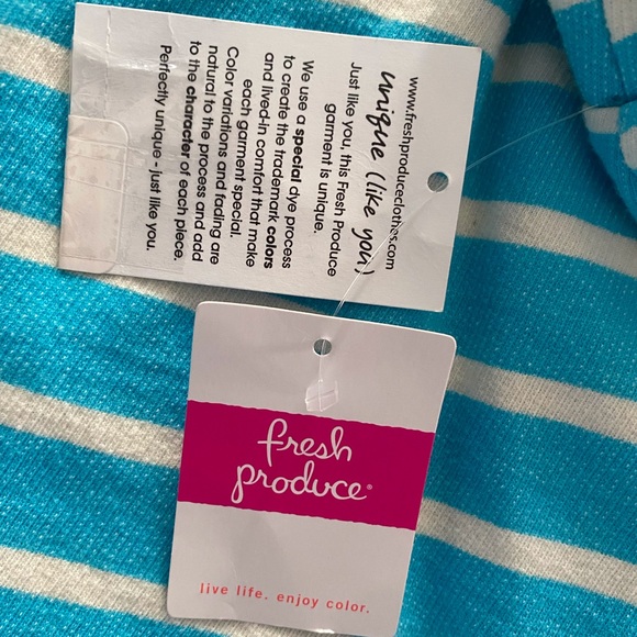 BOGO Fresh Produce Avery turquoise striped skirt NWTS L - Picture 10 of 10